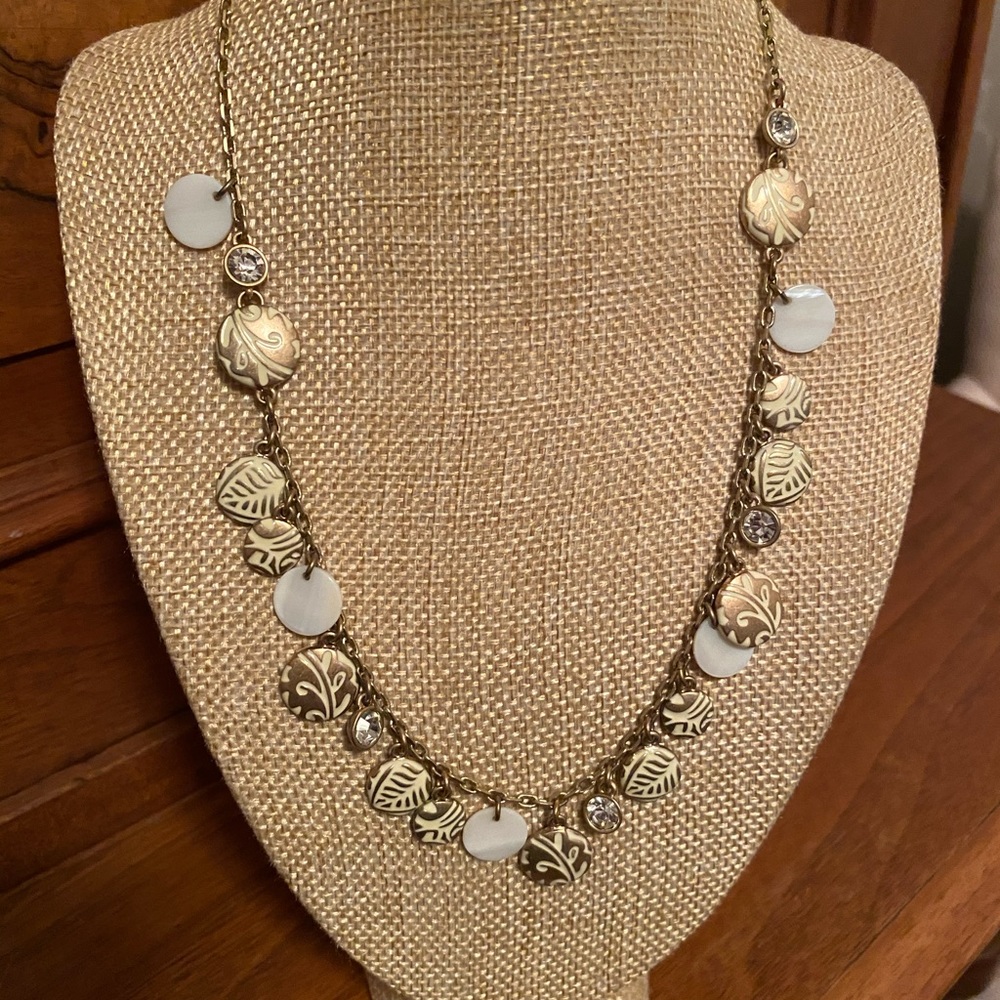 SOLD-Lia Sophia gold-toned medallion necklace